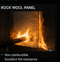 Rock Wool Panel fire test